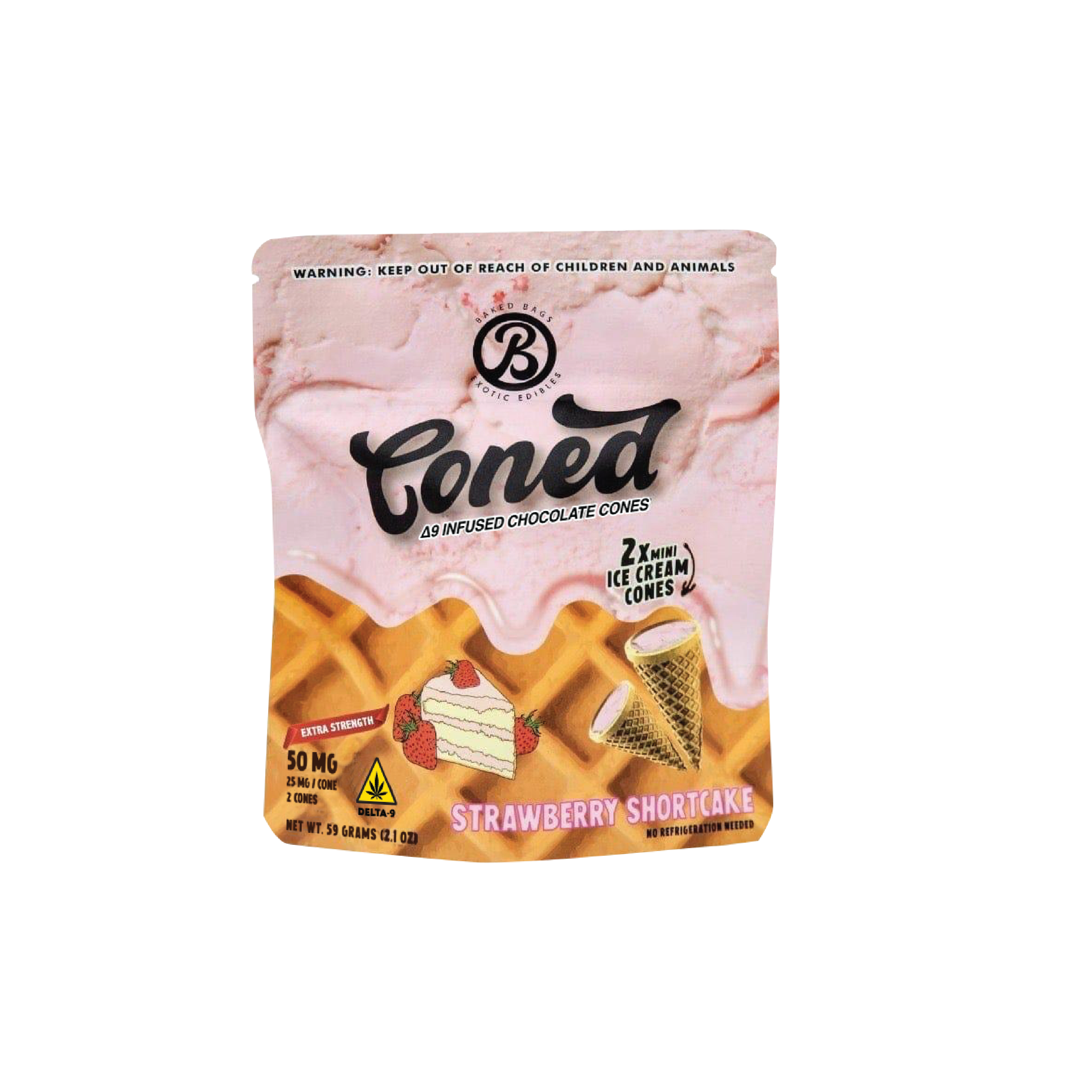 D9 Infused cones By Baked Bags